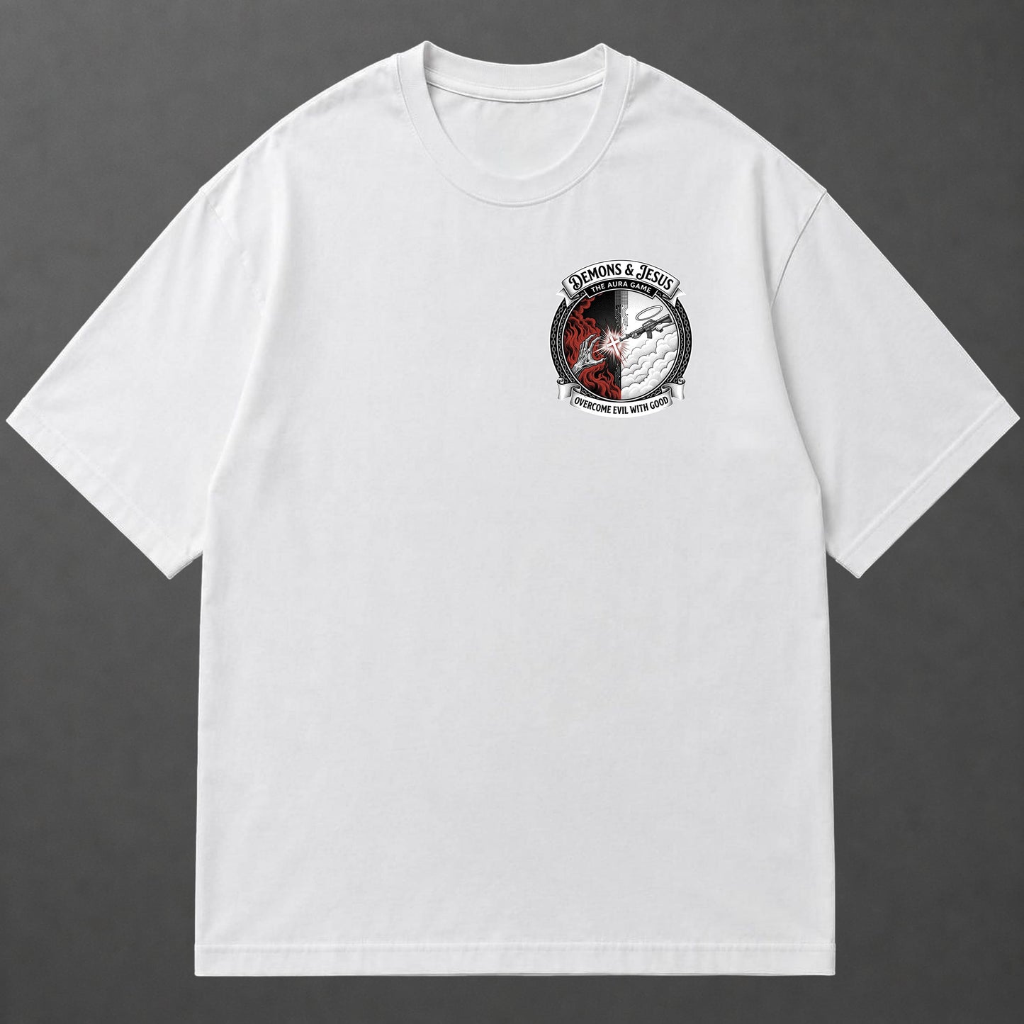 Camiseta Oversized Demon And Jesus