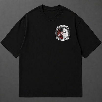 Camiseta Oversized Demon And Jesus