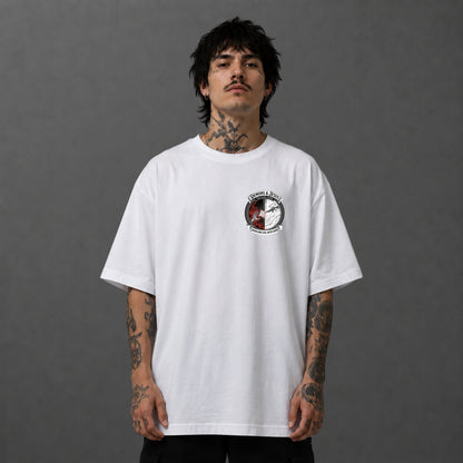 Camiseta Oversized Demon And Jesus