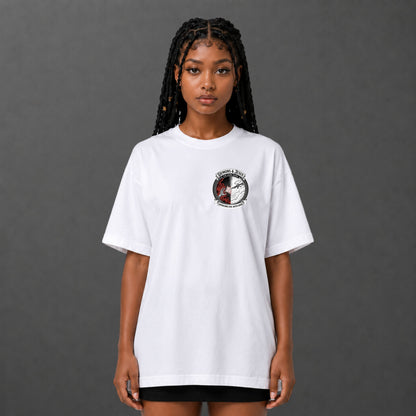 Camiseta Oversized Demon And Jesus