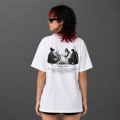 Camiseta Oversized Jesus Entre Guerreiros