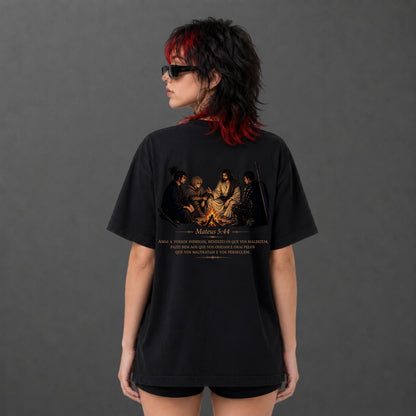 Camiseta Oversized Jesus Entre Guerreiros
