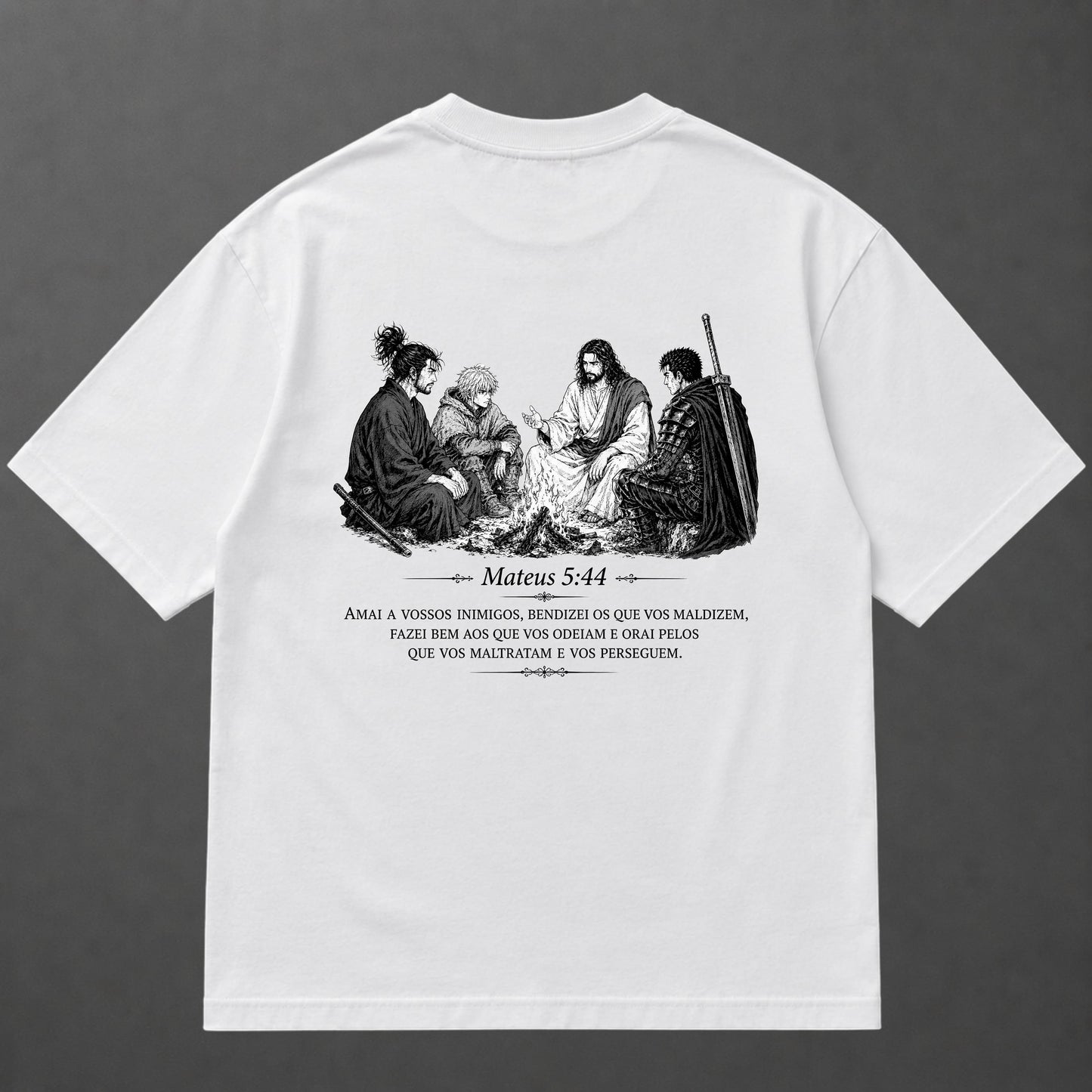 Camiseta Oversized Jesus Entre Guerreiros