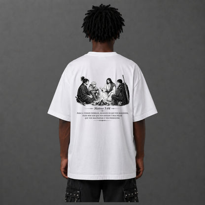 Camiseta Oversized Jesus Entre Guerreiros