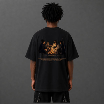 Camiseta Oversized Jesus Entre Guerreiros