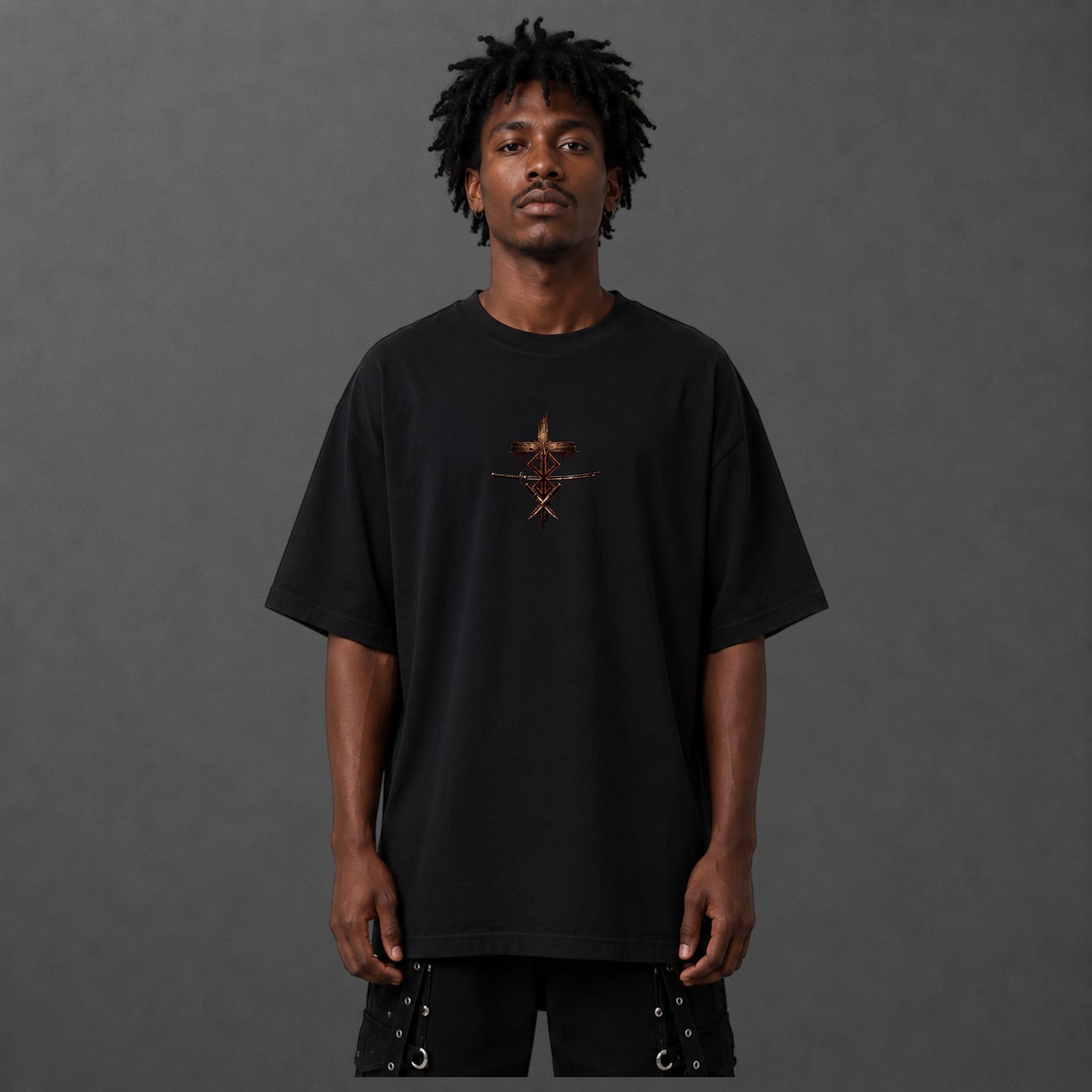 Camiseta Oversized Jesus Entre Guerreiros