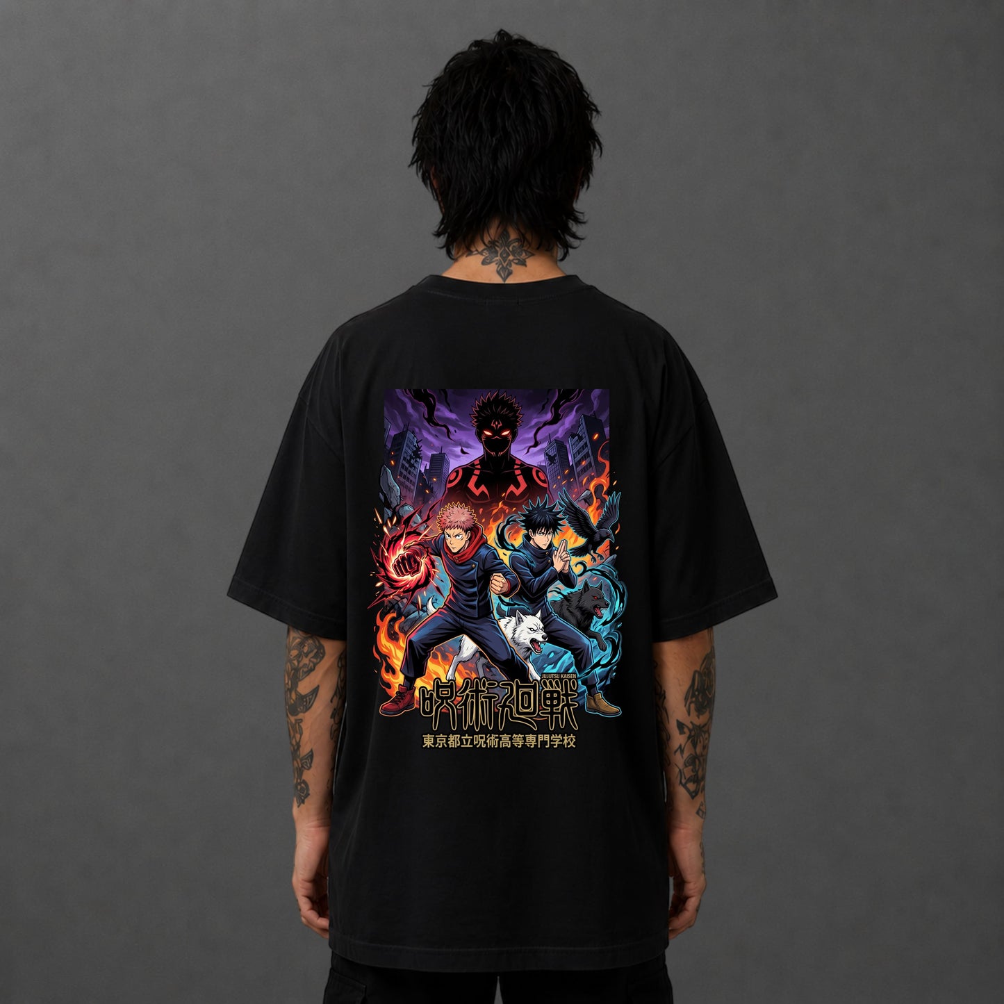 Camiseta Oversized Jujutsu Kaisen