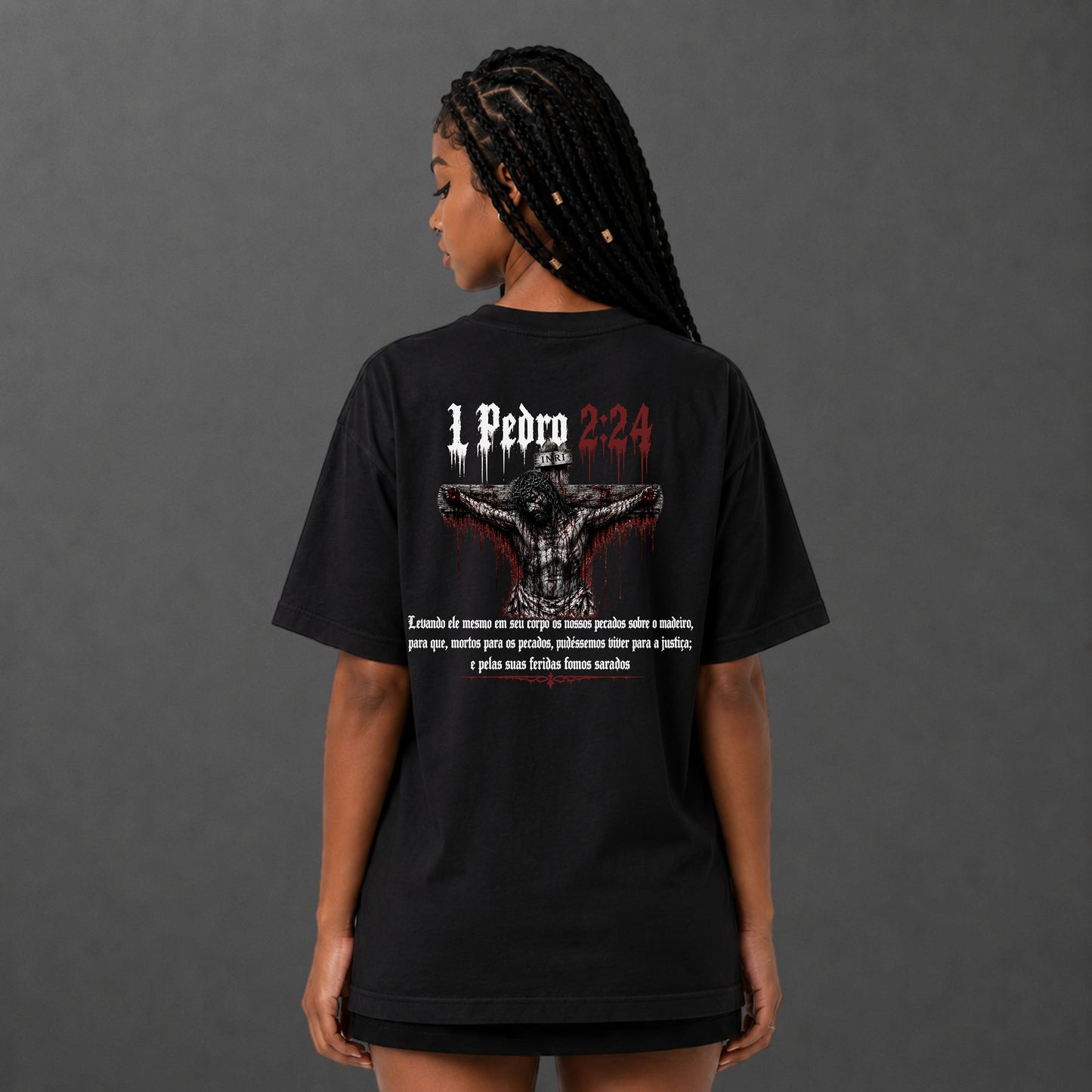 Camiseta Oversized Jesus Crucificado