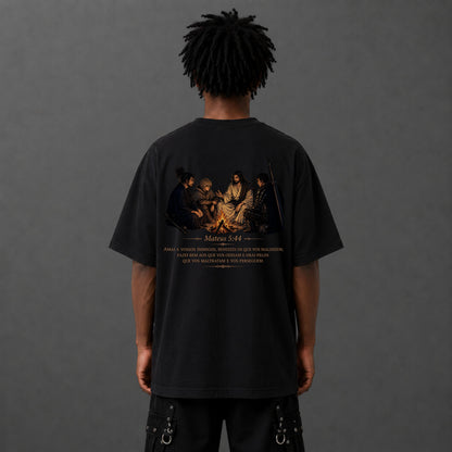 Camiseta Oversized Jesus Entre Guerreiros