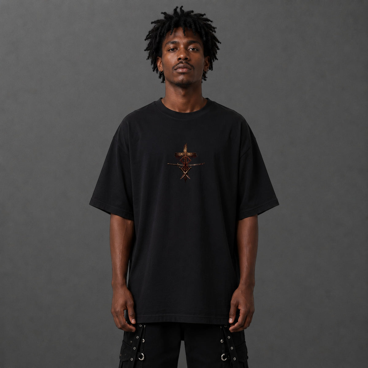 Camiseta Oversized Jesus Entre Guerreiros