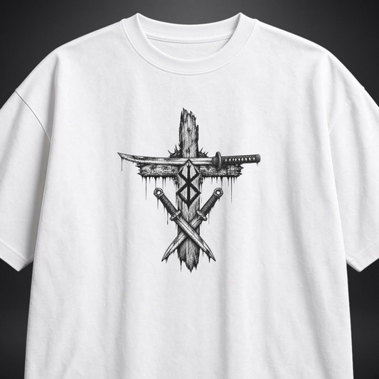 Camiseta Oversized Jesus Entre Guerreiros